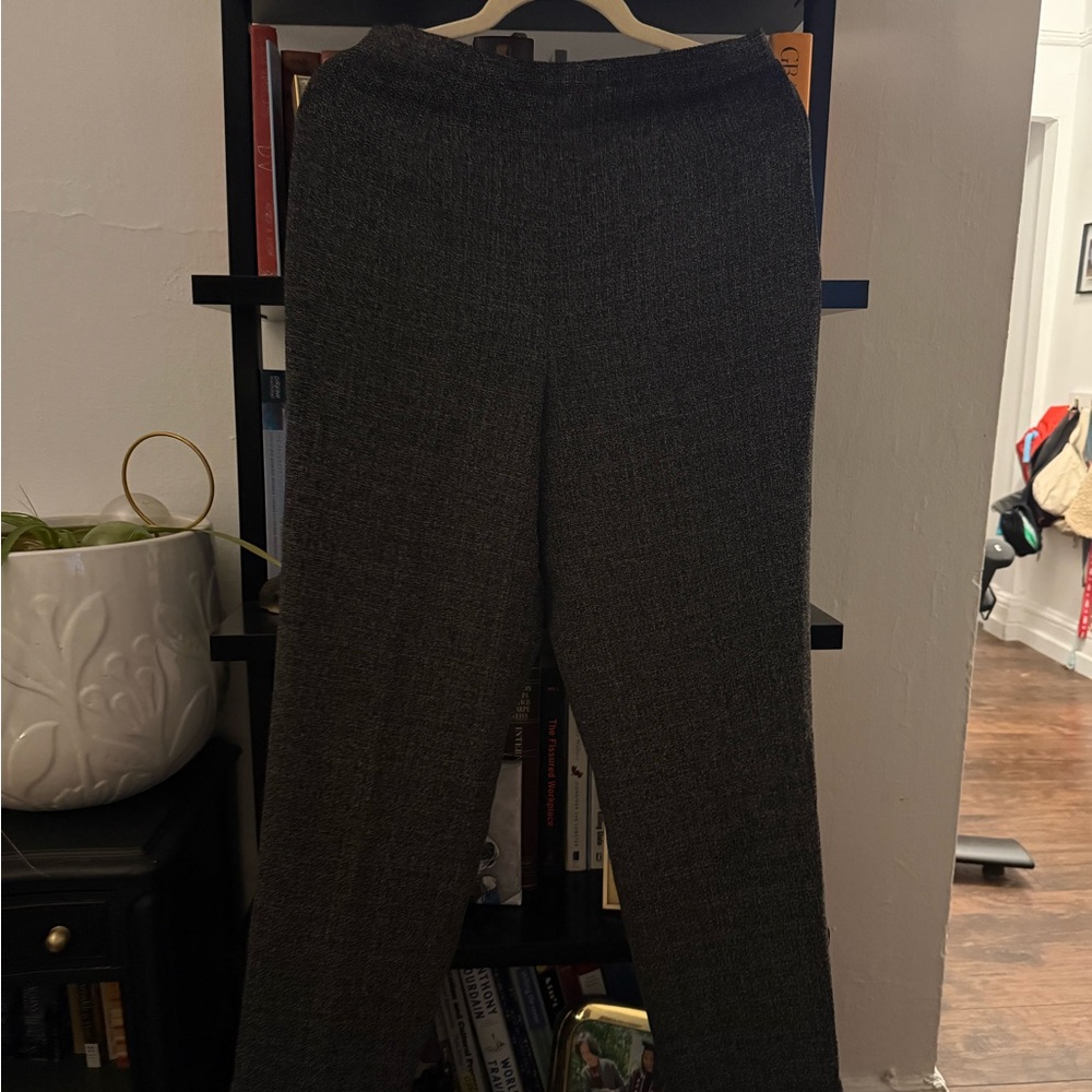 Bill Blass Charcoal Textured Suit Pants